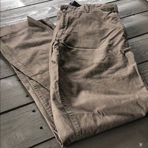 Brown linen dress pants
